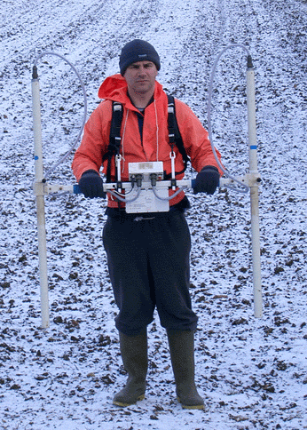 James Lyall ooking miserable in the snow