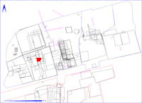 Shows location of spit 2DB131 in relation to the rest of Site 2