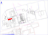 Shows location of spit 2DB167 in relation to the rest of Site 2