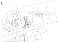 Shows location of buried soil 2DB364 in relation to the rest of Site 2